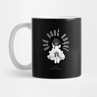 God Sent Black Girl Angel | Black and White Mug